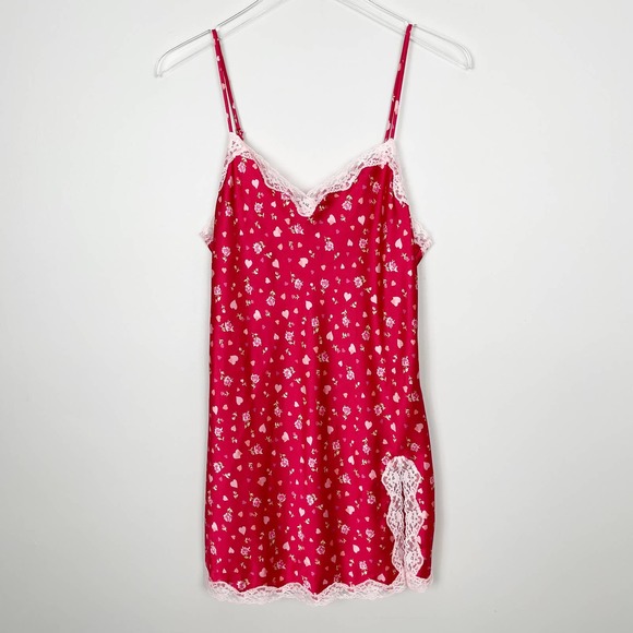 Victoria's Secret Other - Victoria's Secret Satin Chemise M Slip Dress Heart